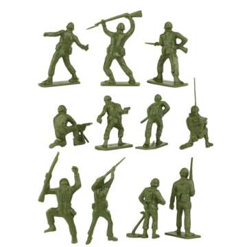 Tim Mee Toy Plastic Army Men - 28pc WWII Soldier Set