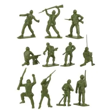 Tim Mee Toy Plastic Army Men - 28pc WWII Soldier Set