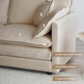 Tmsan Chenille Oversized Accent Chair for Living Spaces