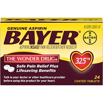 Bayer Aspirin 325mg Coated Tablets for Trusted Pain Relief