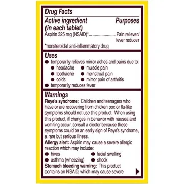 Bayer Aspirin 325mg Coated Tablets for Trusted Pain Relief