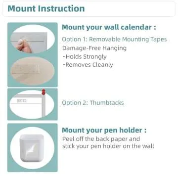 Dry Erase Yearly Wall Calendar - 72"x38" Planner