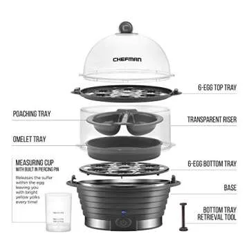 Chefman Electric Egg Cooker - Rapid & Versatile Egg Maker