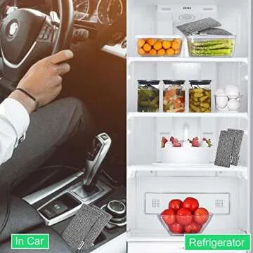 Natural Bamboo Charcoal Bags 4 Pack for Odor Elimination