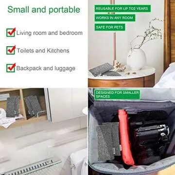 Natural Bamboo Charcoal Bags 4 Pack for Odor Elimination