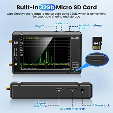 SeeSii TinySA Ultra Spectrum Analyzer with 4.0" Display