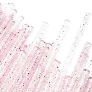 ZYIGYI 500 Pcs Disposable Micro Applicator Brush for Eyelash Extension, Micro Cotton Swabs, Lips Mascara Wands Pink