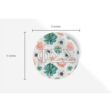 Phi Sigma Sigma Floral Sticker - Official Sorority Decal