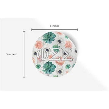 Phi Sigma Sigma Floral Sticker - Official Sorority Decal