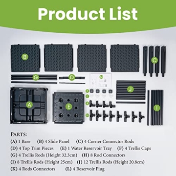 GREEN MOUNT Raised Garden Bed Planter with Trellis