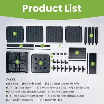 GREEN MOUNT Raised Garden Bed Planter with Trellis