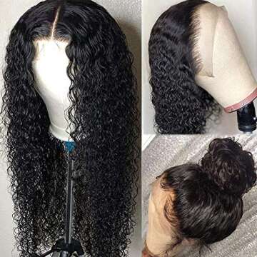 CHEETAHBEAUTY 13x4 Kinky Curly Lace Front Wig 20inch