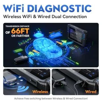 Bidirectional Scan Tool VDIAGTOOL VD70S, 2025 Wireless OBD2 Scanner Diagnostic Tool with 36+ Resets, FCA Autoauth, CAN FD & DoIP, All System, ECU Coding, PMI, V.A.G. Guide, 3 Years Update
