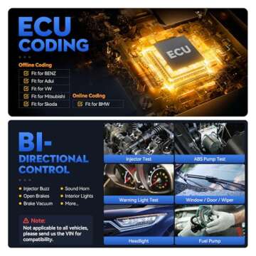 Bidirectional Scan Tool VDIAGTOOL VD70S, 2025 Wireless OBD2 Scanner Diagnostic Tool with 36+ Resets, FCA Autoauth, CAN FD & DoIP, All System, ECU Coding, PMI, V.A.G. Guide, 3 Years Update