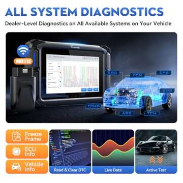 Bidirectional Scan Tool VDIAGTOOL VD70S, 2025 Wireless OBD2 Scanner Diagnostic Tool with 36+ Resets, FCA Autoauth, CAN FD & DoIP, All System, ECU Coding, PMI, V.A.G. Guide, 3 Years Update