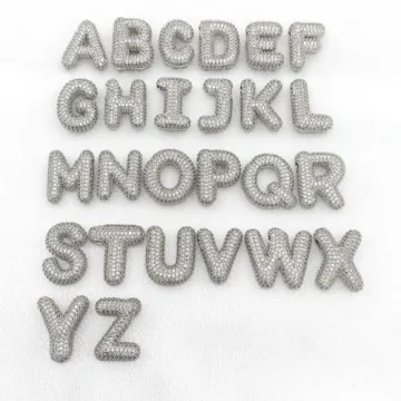 Bubble Letter Necklace For Women Personalized 18K Gold