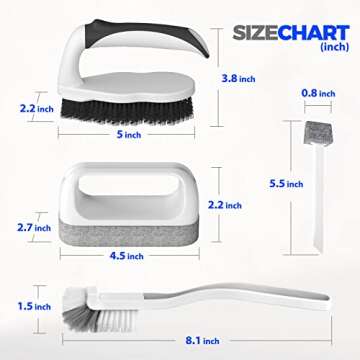 Holikme 7 Pack Deep Cleaning Brush Set for Every Surface
