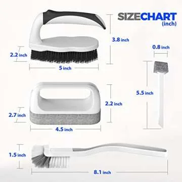 Holikme 7 Pack Deep Cleaning Brush Set for Every Surface