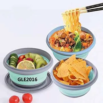Buy GLE2016 Collapsible Silicone Bowls - Space-Saving Set