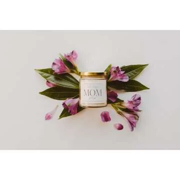 Sweet Water Decor In My Mom Era Candle - Jasmine, Rosemary, Sea Salt, and Honey Scented Candle - 9 oz Soy Candle in Clear Jar with 40+ Hours Burn Time - Mother's Day Gifts for Mom