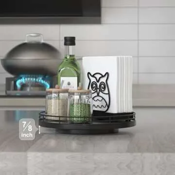 9 Inch Oak Wood Lazy Susan for Stylish Organization