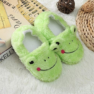 Csfry Toddler Boys' Frog Warm Slippers for Cozy Feet