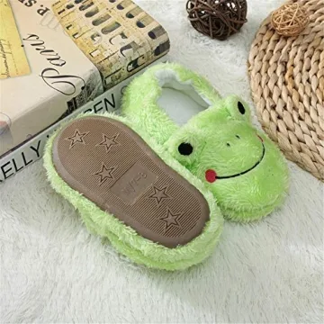 Csfry Toddler Boys' Frog Warm Slippers for Cozy Feet
