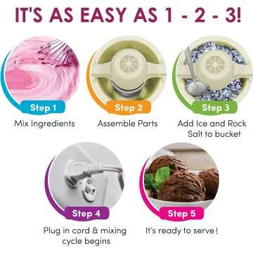 4Qt Electric Ice Cream Maker with Recipe Book