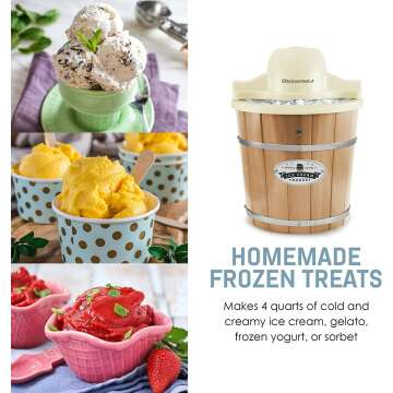 4Qt Electric Ice Cream Maker with Recipe Book