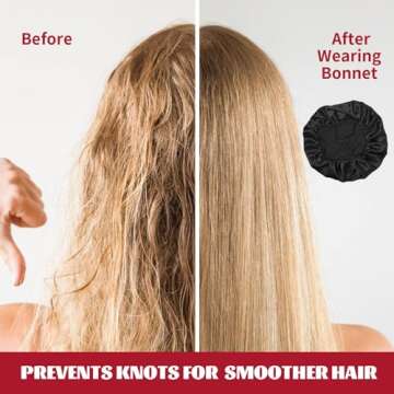 2Pcs Silk Bonnets for Women - Sleep Caps in 4 Colors