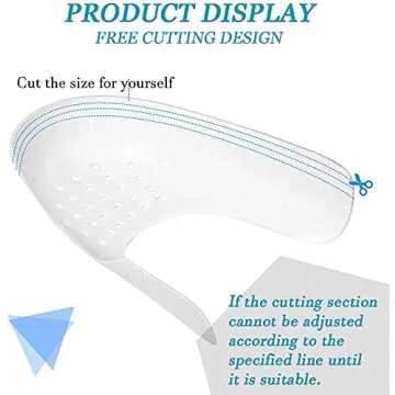 Madala 2 Pair Crease Protector for Air Force Shoes, Sneaker Shoes Protectors, Crease Guards Anti Crease Shoes Protector, Anti Wrinkle Shoes Crease Protector, No Crease Shoe Inserts for Men's 7.5-12