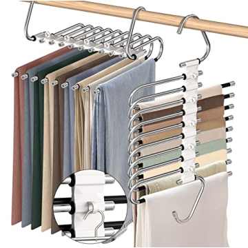 9 Layers Pants Hangers Space Saving - Multifunctional Rack for Pants