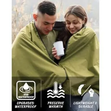 DUKUSEEK Large Waterproof Hooded Blanket for Outdoor Use