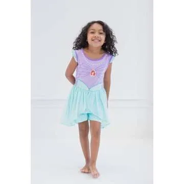 Disney Princess Ariel Toddler Girls Romper With Skirt Overlay 5T