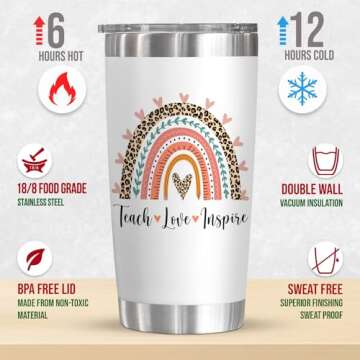 OASSIE Teachers Appreciation Gifts - Insulated Tumbler for Teachers