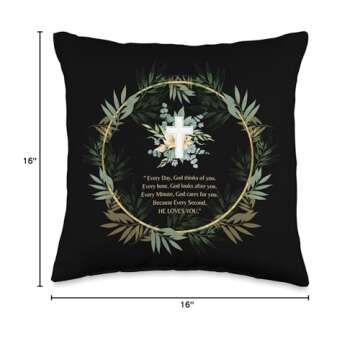 100xGifts Catholic Christian Faith Priest Pastor Baptism Appreciation Throw Pillow, 16x16, Multicolor