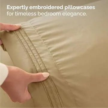 Cal King Size 4 Piece Sheet Set - Comfy Breathable & Cooling Bed Sheets Set - Hotel Luxury Bedding for Women, Men, Kids & Teens - Deep Pockets, Easy-Fit, Super Soft & Wrinkle Free - Oeko-Tex - Beige