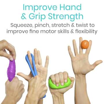 Vive Exercise Putty (4-Pack) - Therapeutic, Occupational and Therapy Tool - Thinking and Stress - Fi...