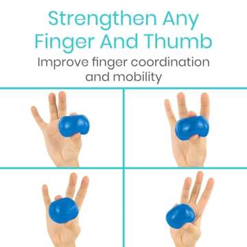 Vive Exercise Putty (4-Pack) - Therapeutic, Occupational and Therapy Tool - Thinking and Stress - Finger, Hand Grip Strength Exercises - Extra Soft, Soft, Medium, Firm Sensory Kit - Squeezable Ball