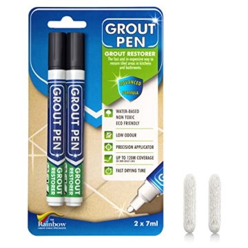 Grout Pen Black Tile Paint Marker: Waterproof Grout Paint, Tile Grout Colorant and Sealer Pen - Narr...