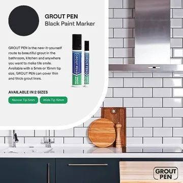 Grout Pen Black Tile Paint Marker - Easy Grout Recoloring