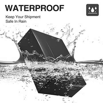 UCGOU Poly Mailers 12x15.5 Inch Black 100 Pack Medium Shipping Bags #5 Strong Thick Mailing Envelopes Self Sealing Adhesive Waterproof and Tear Proof Boutique Packaging Postal for Clothing