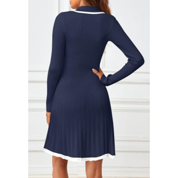 Stylish MEROKEETY Women's Long Sleeve Sweater Dress 2024