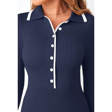 Stylish MEROKEETY Women's Long Sleeve Sweater Dress 2024