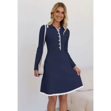 Stylish MEROKEETY Women's Long Sleeve Sweater Dress 2024