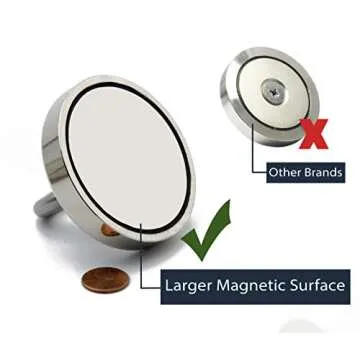 Magnet Fishing Kit with Strong 350lb Pull Force Magnet