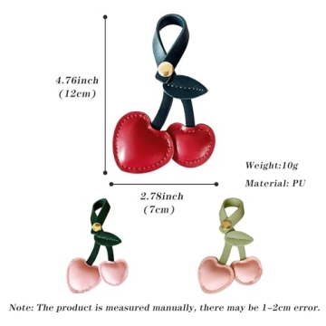 Fuerxy Cherry Bag Charm for Stylish Handbags