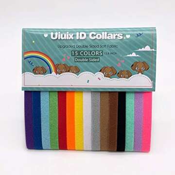 Uiuix Puppy Whelping Collars - 15 Colors Adjustable ID Bands for Newborn Pets