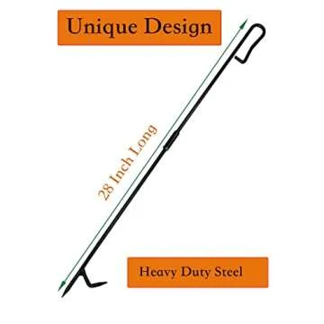 Fire Poker for Fire Pit. Fireplace Poker with Upgrade Removable Design. Premium Solid Steel Fire Pit Poker is The Best Fire Pit Accessories for Fireplace Camping Wood Stove Indoor and Outdoor Black