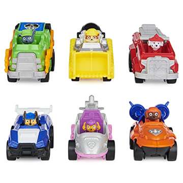 Paw Patrol, True Metal Movie Gift Pack of 6 Collectible Preschool Toys, 1:55 Scale Die-Cast Toy Cars, Kids Toys for Boys & Girls Ages 3 and up